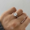 2 Ct Round Lab Diamond & .30 Ctw Diamond Hidden Halo Timeless Pavé Engagement Ring