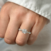 5 Ct Cushion Lab Diamond & 0.14 Ctw Diamond Twisted Vine Engagement Ring
