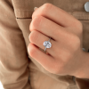 2 Ct Oval CZ Solitaire Engagement Ring