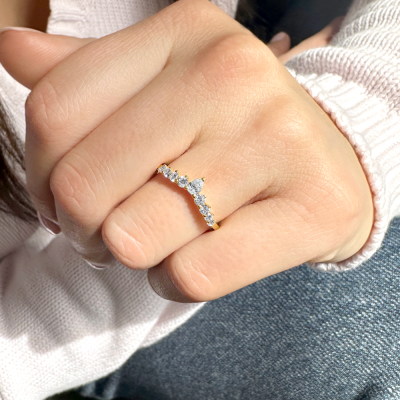 Pear Lab Diamond Tiara Ring