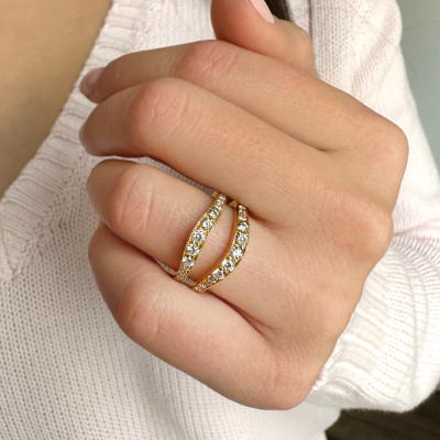 Moissanite Classic Milgrain Ring Jacket