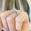 2 Ct Princess Lab Diamond & .27 Ctw Diamond Surprise Pavé Cathedral Engagement Ring