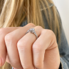 1.5 Ct Marquise Lab Diamond & 0.18 Ctw Diamond Trio Cluster Engagement Ring