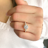 1.5 Ct Princess Lab Diamond & 0.34 Ctw Diamond Tapered Engagement Ring
