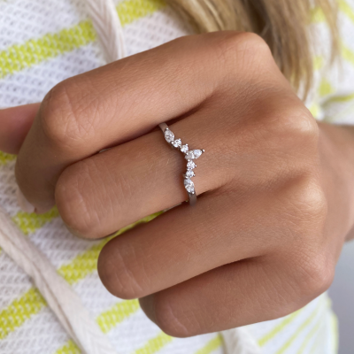 Marquise Lab Diamond Tiara Ring