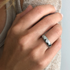 Round Diamond Center Dome Ring