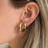 Small Gold Tube Hoop Earrings