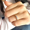 Lab Diamond Petite Prong Set Curved Band