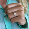 1 Ct Round CZ Solitaire Ring