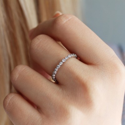 Milgrain Bezel Stacking Ring