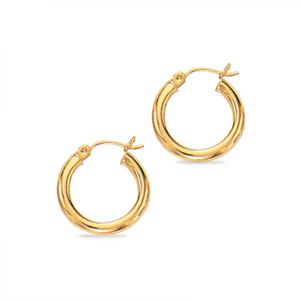 15mm Gold Hoop Earrings