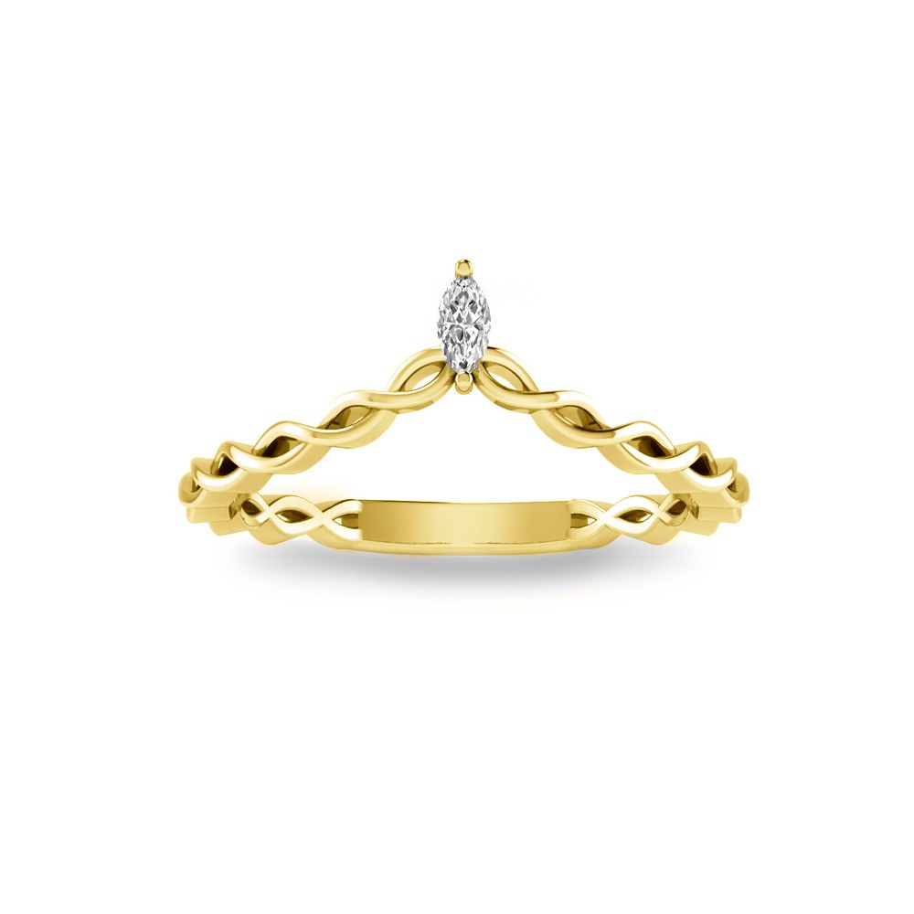 Marquise Diamond Twine Nesting Ring