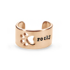 Wide Paw Print Name Ring