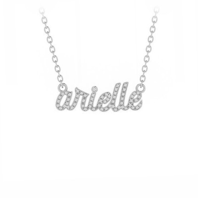 Pavé Personalized Script Name Necklace