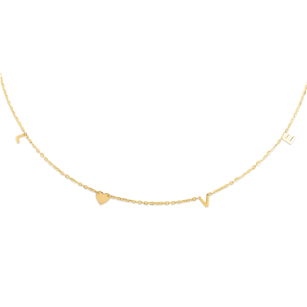 Two-Tone Gold LOVE Necklace