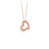 Gold Open Heart Charm Necklace