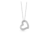 Gold Open Heart Charm Necklace