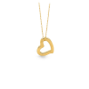 Gold Open Heart Charm Necklace