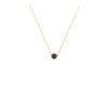 14K Gold & Garnet Solitaire Necklace