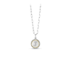 Silver, Gold & Diamond Initial Letter Necklace J