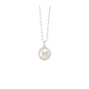 Silver, Gold & Diamond Initial Letter Necklace M