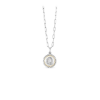 Silver, Gold & Diamond Initial Letter Necklace Q