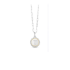 Silver, Gold & Diamond Initial Letter Necklace T