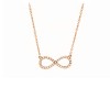 Silver Pavé CZ Infinity Necklace