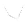 Large Silver Initial Necklace L