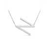 Large Silver Initial Necklace N