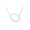 Large Silver Initial Necklace O