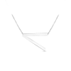 Large Silver Initial Necklace V