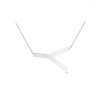 Large Silver Initial Necklace Y