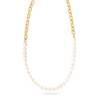 Gold & Pearl Rolo Chain Necklace