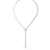 Silver & Pearl Chain Toggle Necklace