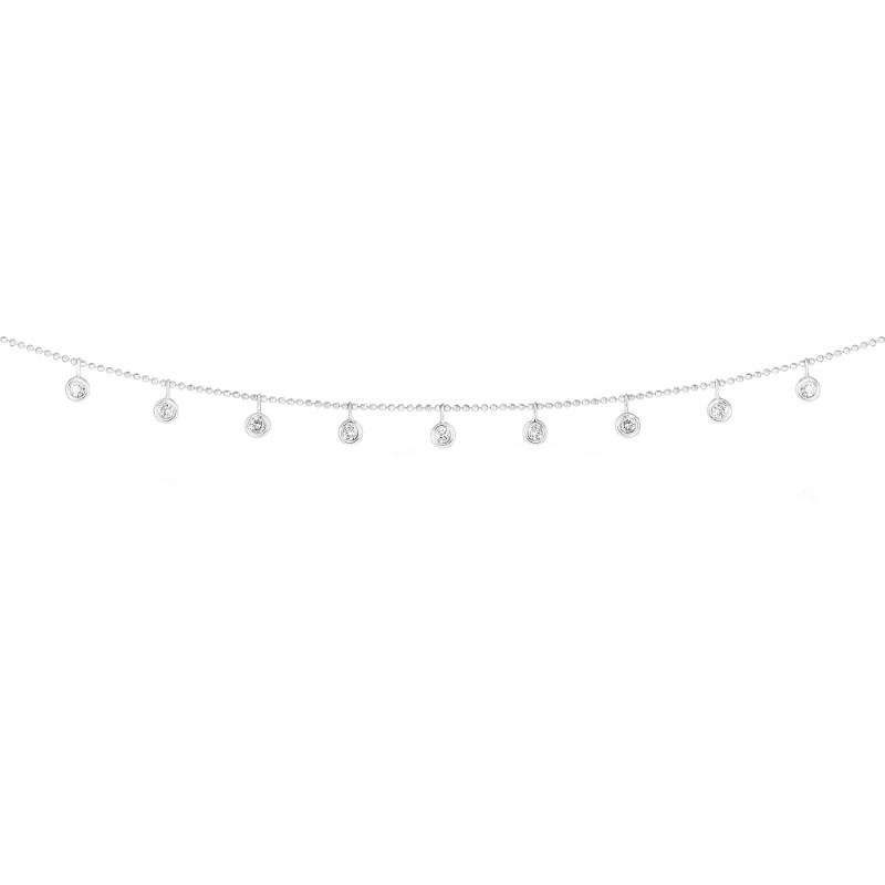 .25 Ctw Multi Drop Diamond Necklace