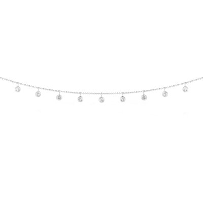 .25 Ctw Multi Drop Diamond Necklace