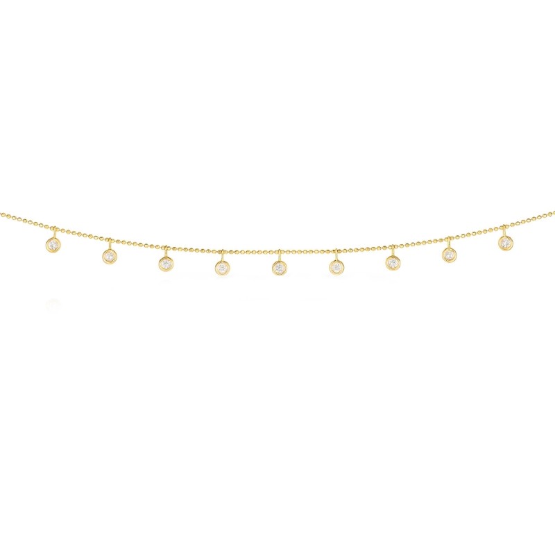 .25 Ctw Multi Drop Diamond Necklace