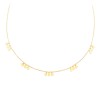 Gold Multi Drop Disc Necklace