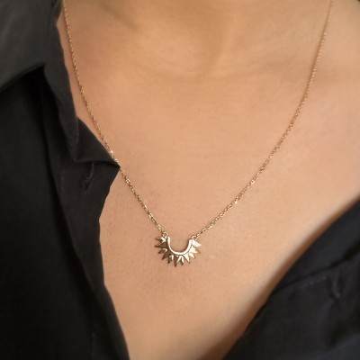 Gold Sunburst Necklace