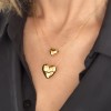 14K Gold Medium Puffy Heart Necklace