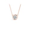 0.5 Ct Round Moissanite Bezel Pendant Necklace