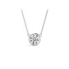 2 Ct Round Lab Diamond Bezel Pendant Necklace