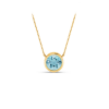 0.5 Ct Round Birthstone Bezel Pendant Necklace
