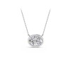 1 Ct Oval CZ Bezel Pendant Necklace