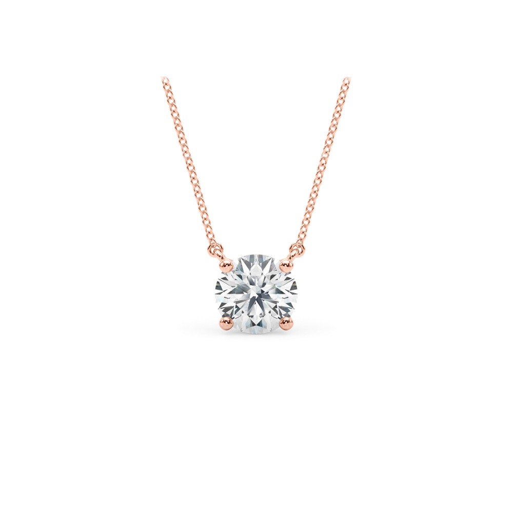 1 Ct Round Moissanite Solitaire Pendant Necklace