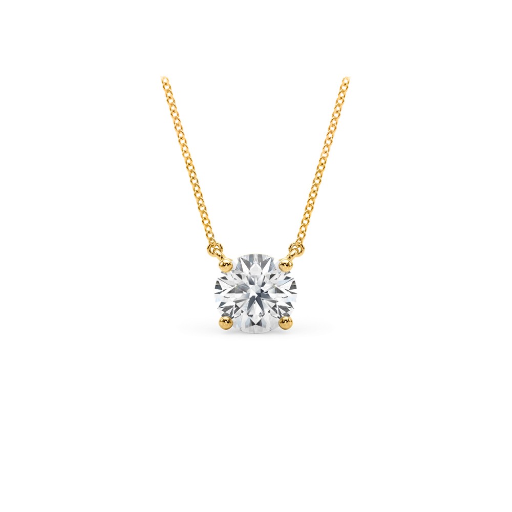 1 Ct Round Moissanite Solitaire Pendant Necklace