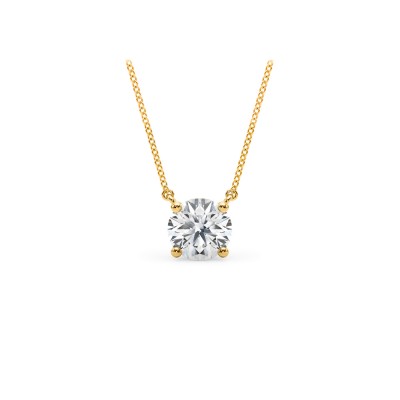 2 Ct Round Moissanite Solitaire Pendant Necklace