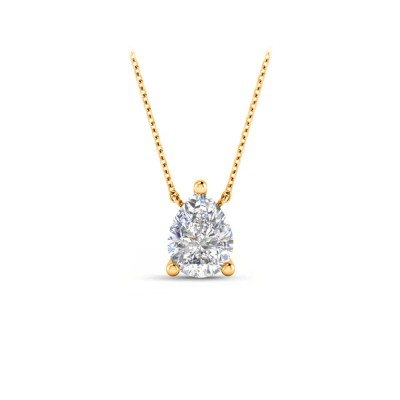 2 Ct Pear Lab Diamond Solitaire Pendant Necklace