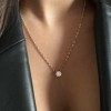 1 Ct Emerald Lab Diamond Solitaire Pendant Necklace